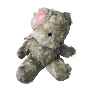 Vintage Rushton Plush Star Creations White Teddy Bear Stuffed Animal